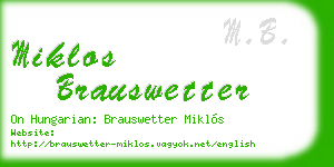 miklos brauswetter business card